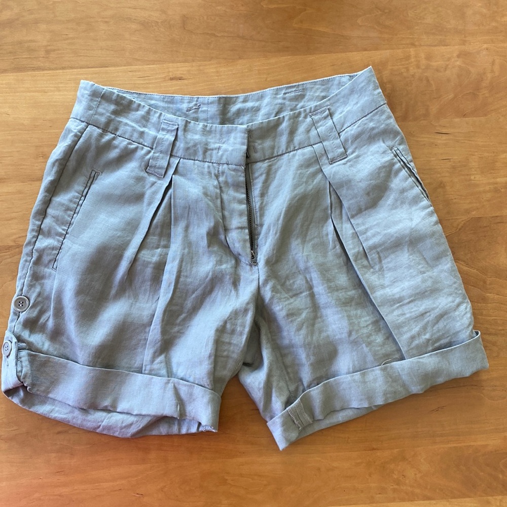 Garnet Hill linen shorts, beige, size 4